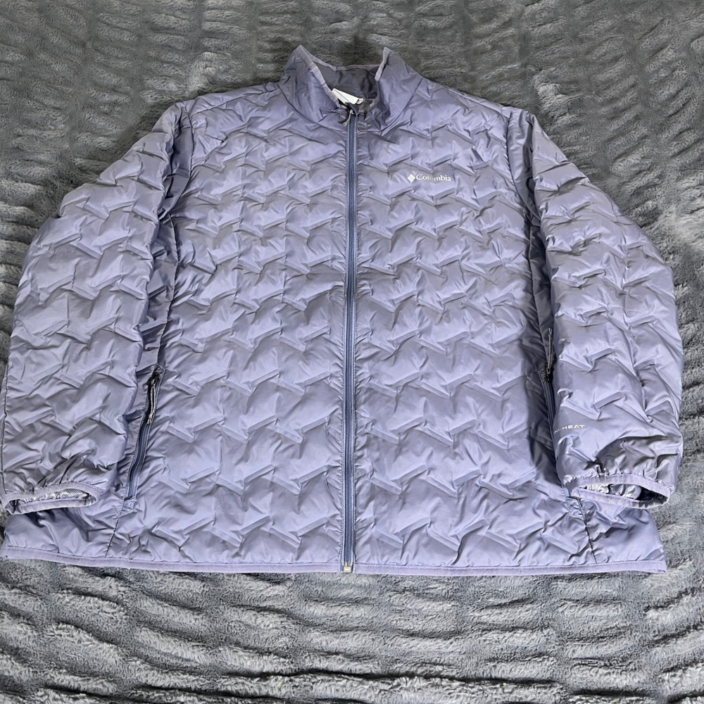 Columbia Delta Ridge Down Jacket 3X Purple Omni-Heat Puffer WL0259
